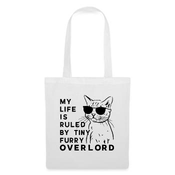 Kleiner pelziger Overlord-Katzen-Humor - Stoffbeutel - Weiß - Vorne