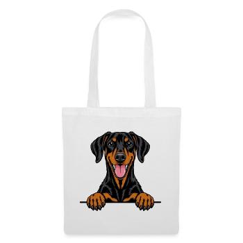 Dobermann Pinscher - Stoffbeutel - Weiß - Vorne