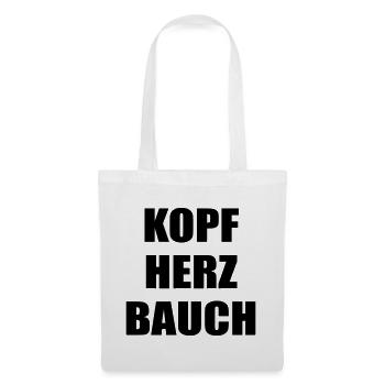 Entscheidungen Kopf Bauch Herz - Stoffbeutel - Weiß - Vorne