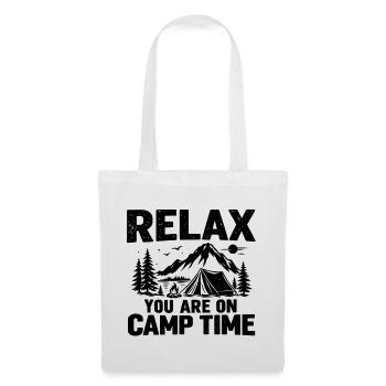 Camping Buddies Bergabenteuer Glamping-Kunst - Stoffbeutel - Weiß - Vorne