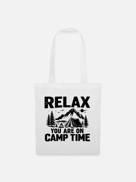 Camping Buddies Bergabenteuer Glamping-Kunst - Stoffbeutel - Weiß