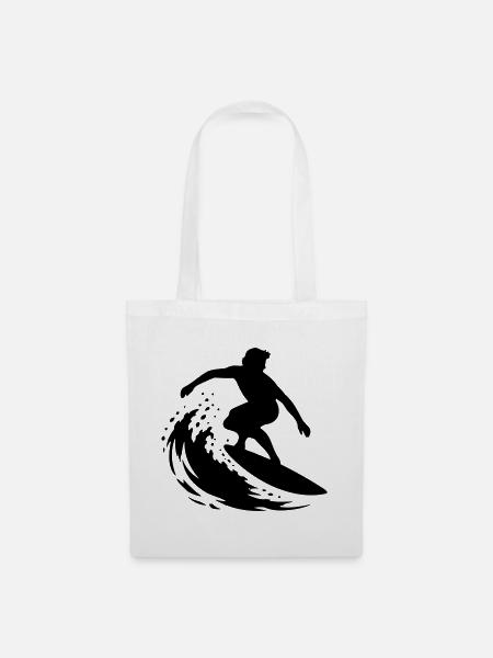 Surf - Stoffbeutel - Weiß