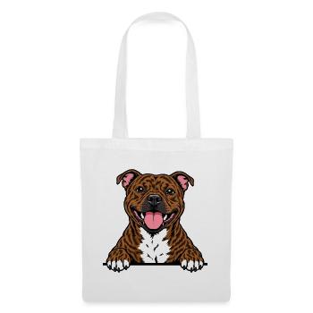 Staffordshire Bull Terrier - Stoffbeutel - Weiß - Vorne