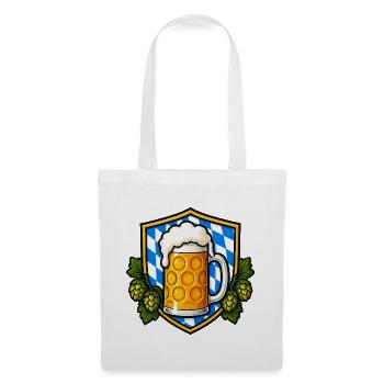 Bayerisches Bierkrug Emblem - Stoffbeutel - Weiß - Vorne