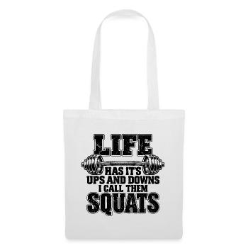 Lustige Fitness-Gewichtheber-Gym-Workout-Motivation - Stoffbeutel - Weiß - Vorne