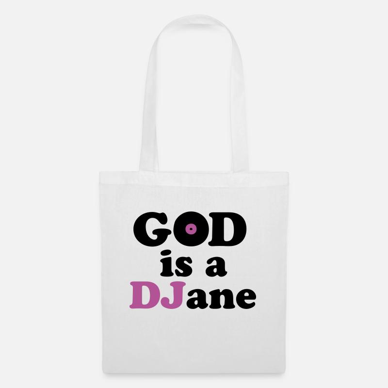 God is a DJane - Stoffbeutel - Weiß