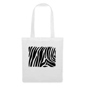 zebra - Stoffbeutel - Weiß - Vorne