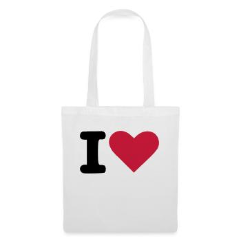i love - Stoffbeutel - Weiß - Vorne