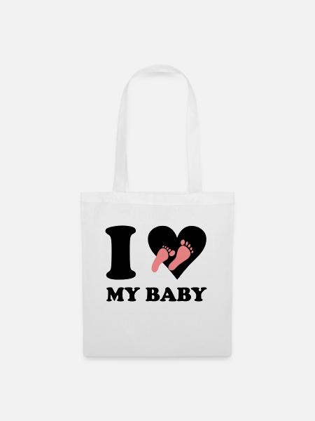I love my baby - Stoffbeutel - Weiß
