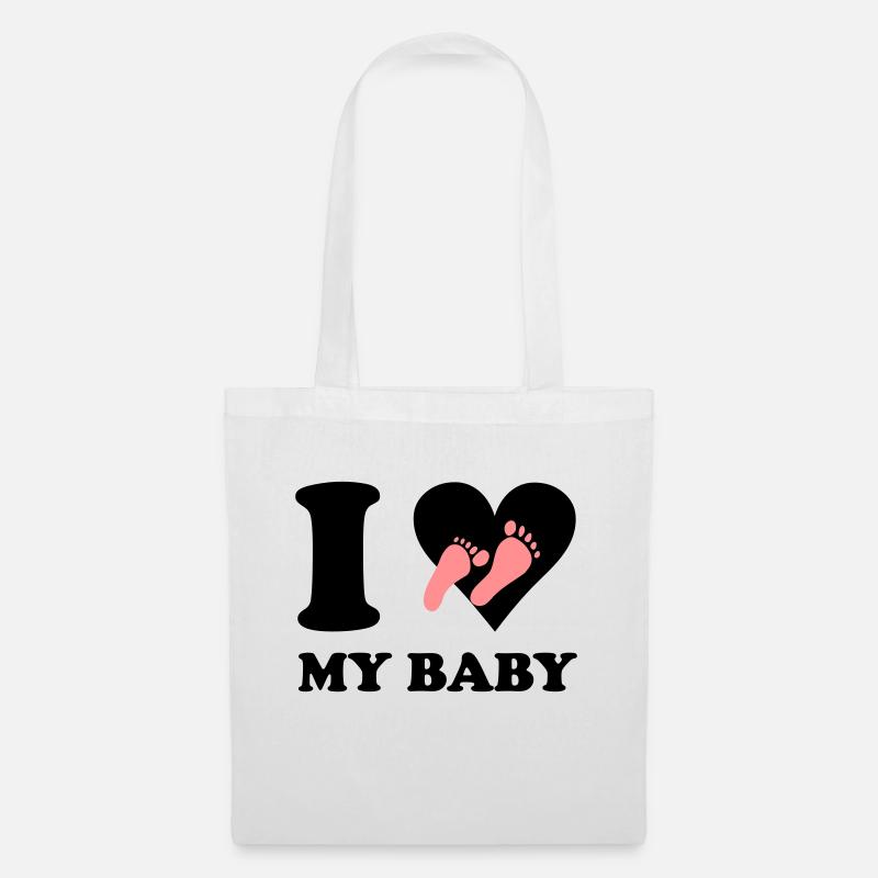 I love my baby - Stoffbeutel - Weiß