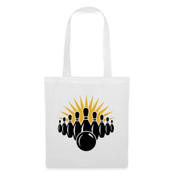 jeu de quilles - Sac en tissu - blanc - Devant