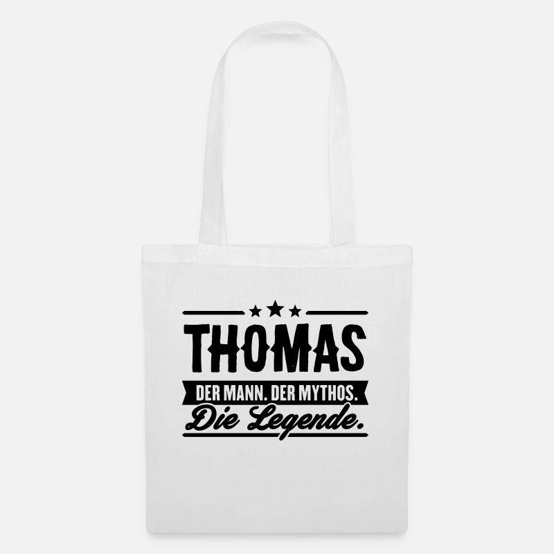 Mann Mythos Legende Thomas - Stoffbeutel - Weiß