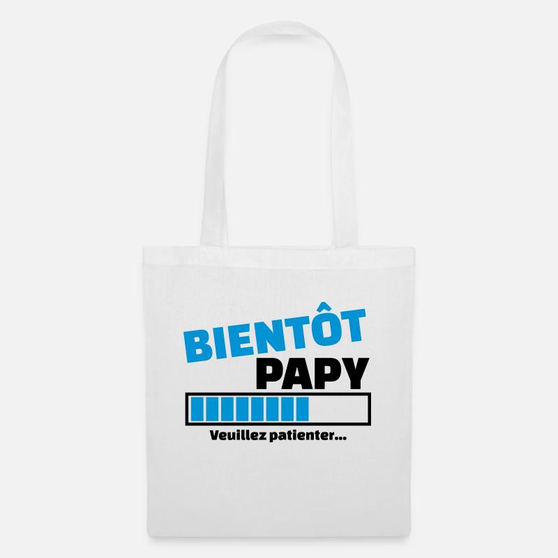 bientôt papy - Sac en tissu - blanc