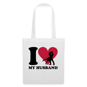 I love my Husband - Stoffbeutel - Weiß - Vorne