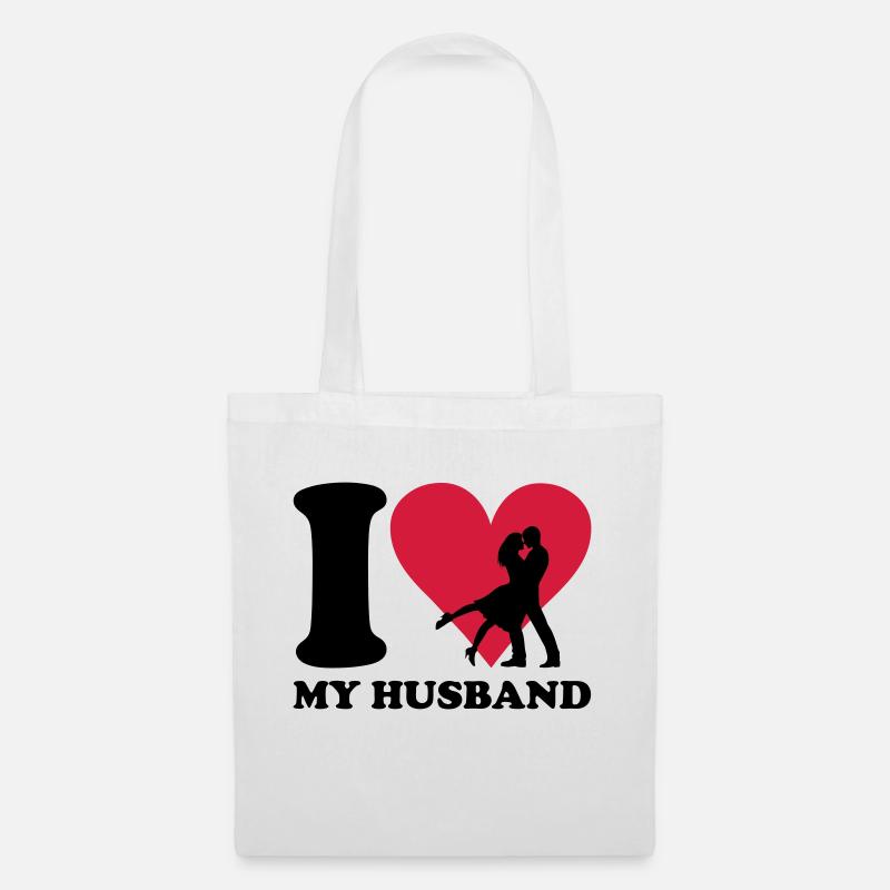 I love my Husband - Stoffbeutel - Weiß