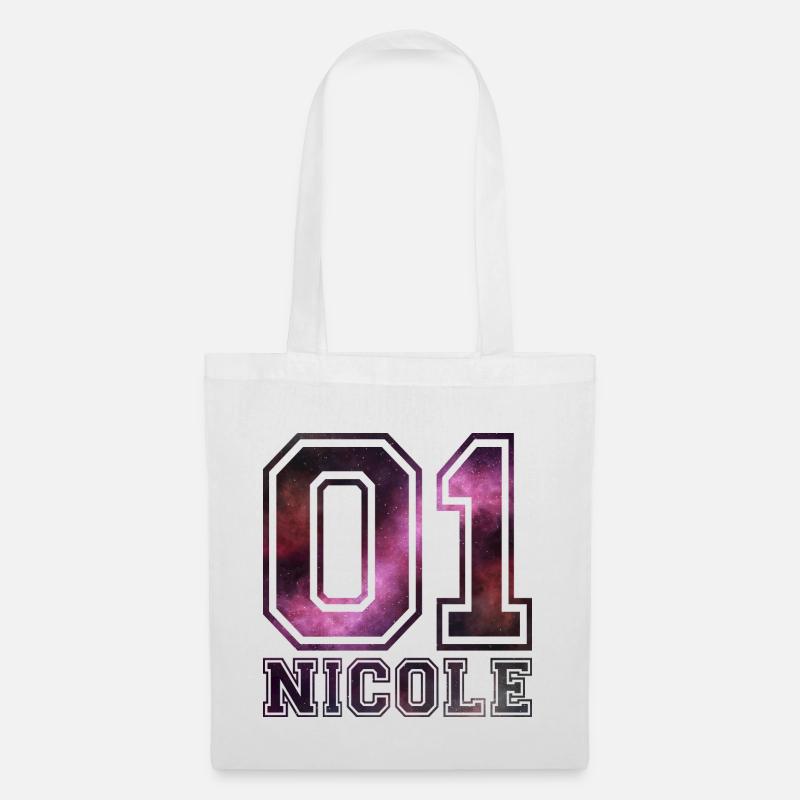 Nicole Name - Stoffbeutel - Weiß