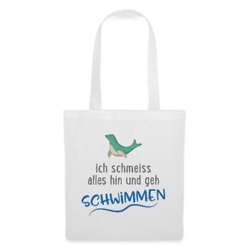 Schwimmen - Stoffbeutel - Weiß - Vorne