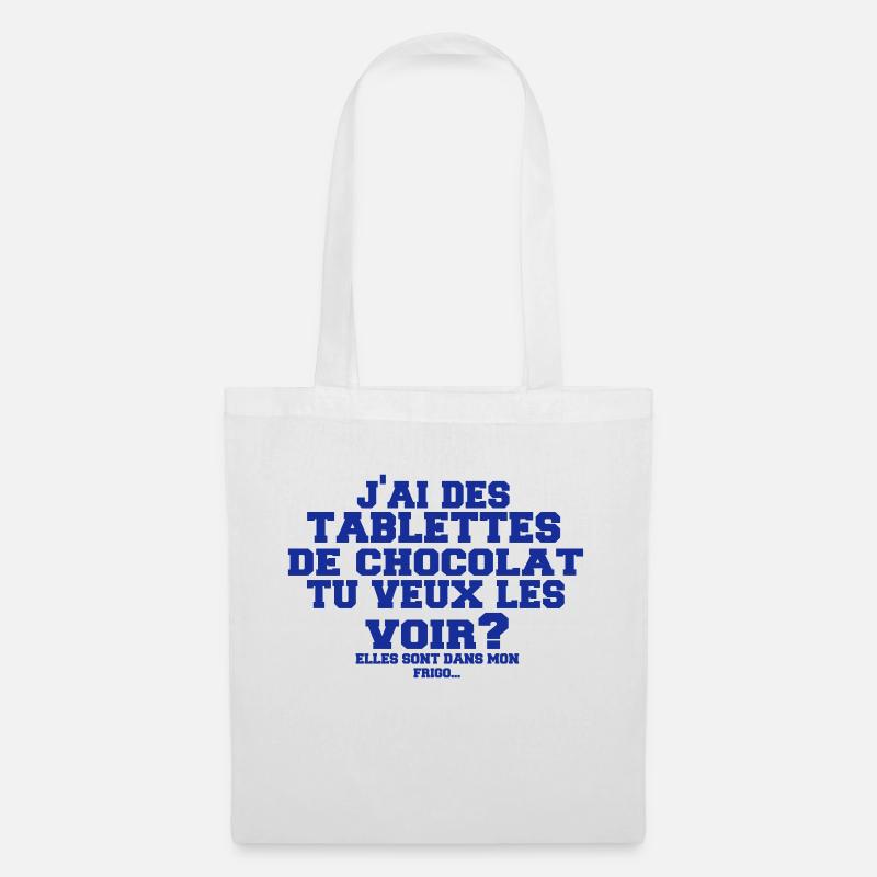 tablettes de chocolat - Sac en tissu - blanc