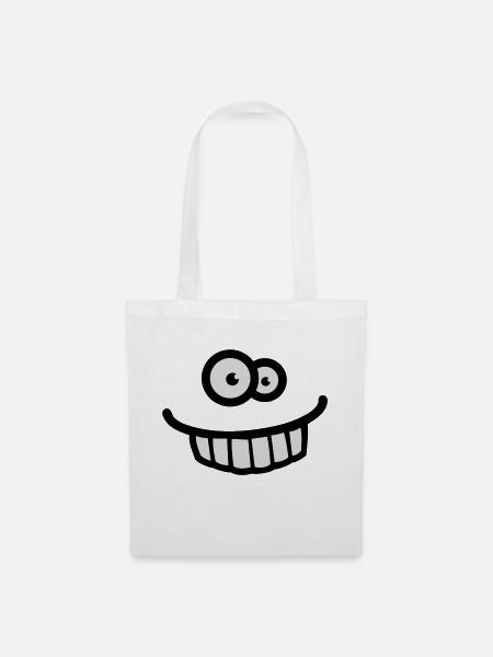 funny_face - Stoffbeutel - Weiß