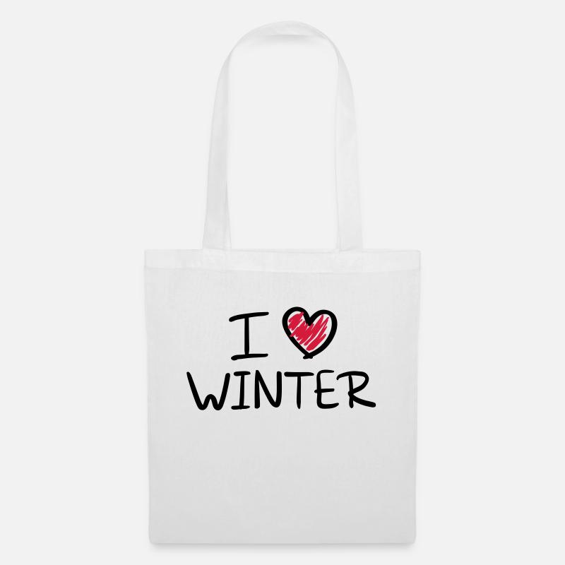 i_love_winter__f2 - Stoffbeutel - Weiß