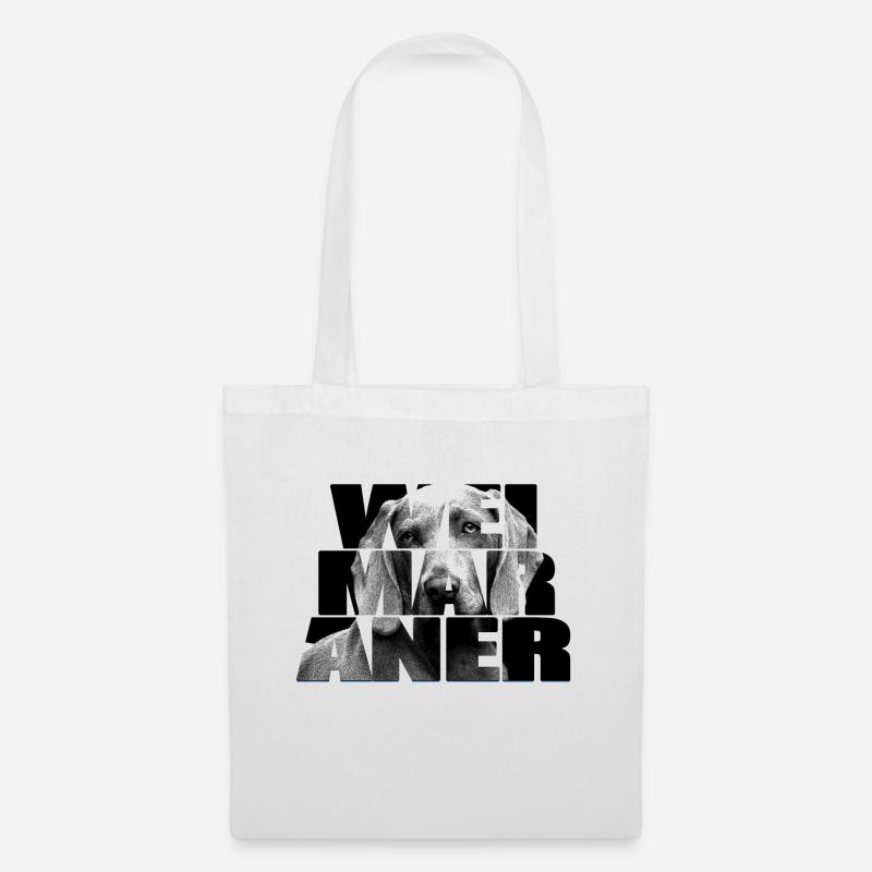 Weimaraner - Stoffbeutel - Weiß