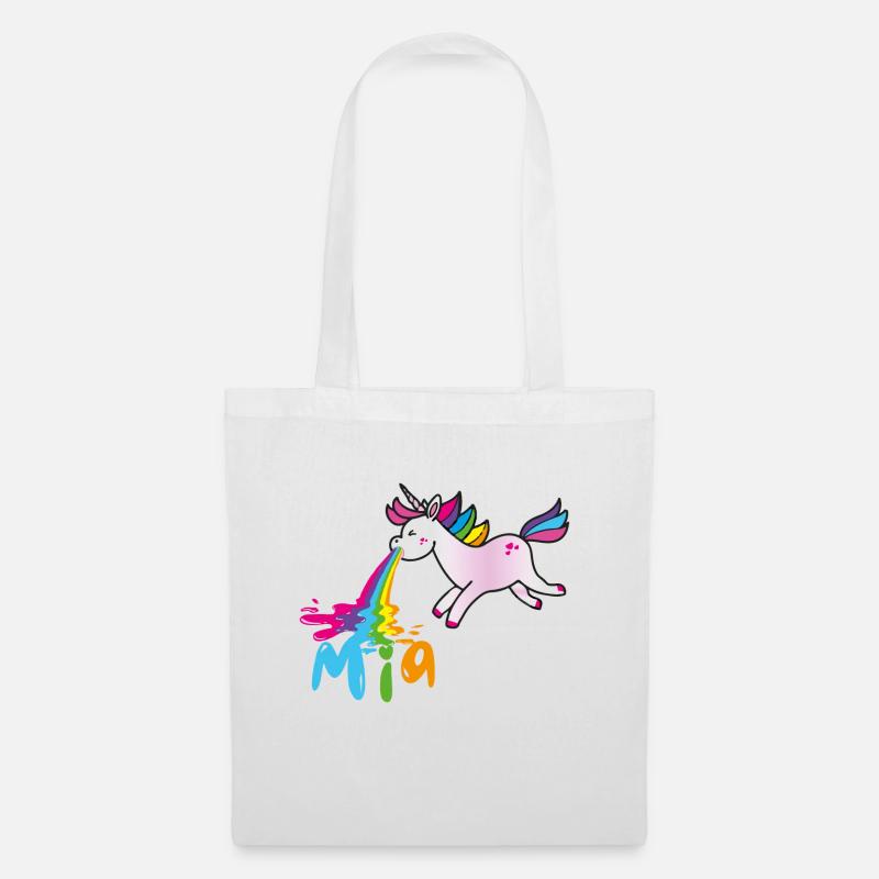 Mia kotzendes Einhorn - Stoffbeutel - Weiß