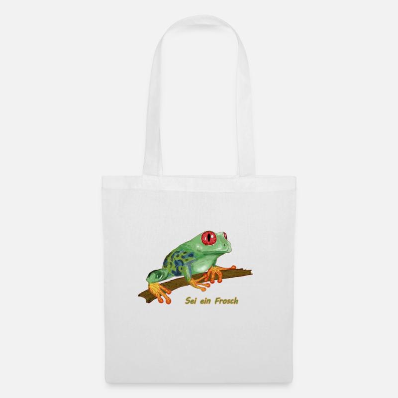 Sein ein Frosch - Stoffbeutel - Weiß