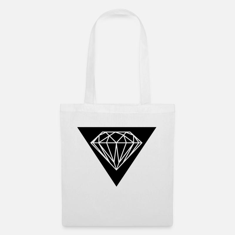 diamant - Stoffbeutel - Weiß