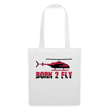 Né à voler Design Heli Cool - Sac en tissu - blanc - Devant