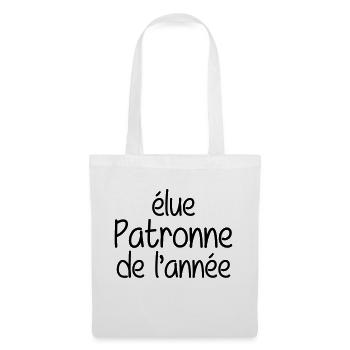 élue Patronne de l'année - Sac en tissu - blanc - Devant