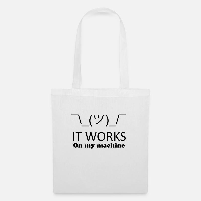 It Work On My Machine - Sac en tissu - blanc