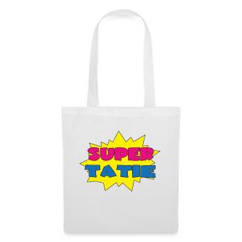 Super tatie - Sac en tissu - blanc - Devant