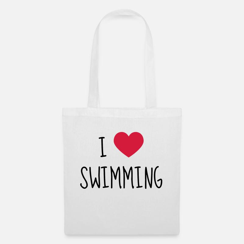 Schwimmen / Schwimmer / Diving / Scuba Diving - Stoffbeutel - Weiß