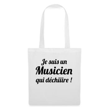 Musik / Musiker / Music / Musician - Stoffbeutel - Weiß - Vorne