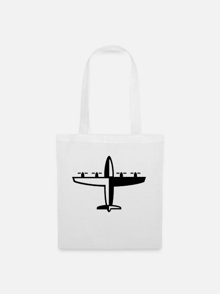 avion - Sac en tissu - blanc