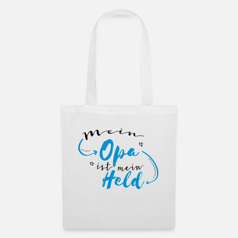 Mein Opa ist mein Held - Stoffbeutel - Weiß