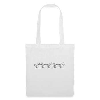 Chaîne de scie - Sac en tissu - blanc - Devant