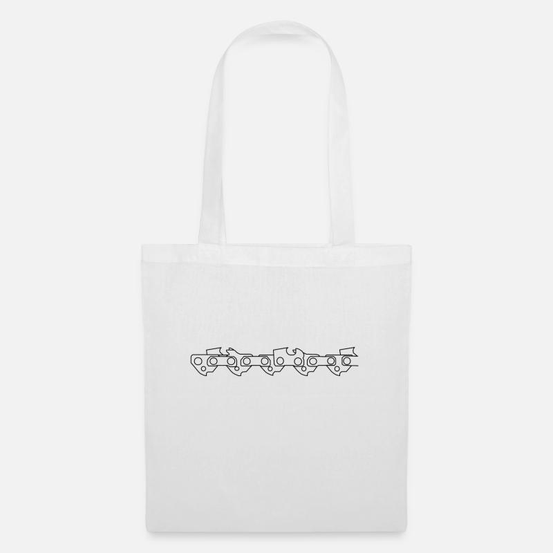 Chaîne de scie - Sac en tissu - blanc