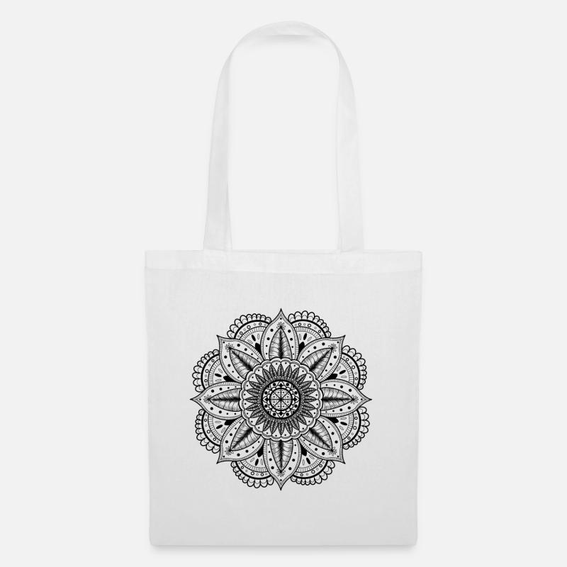 Mandala - Stoffbeutel - Weiß