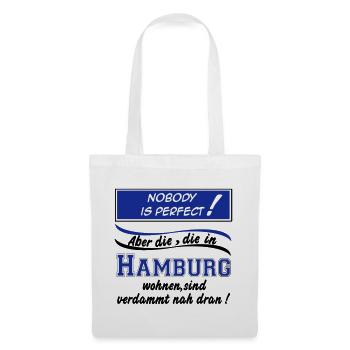 Hamburg , Tradition , Fußball Fan , Nobody (25) - Stoffbeutel - Weiß - Vorne