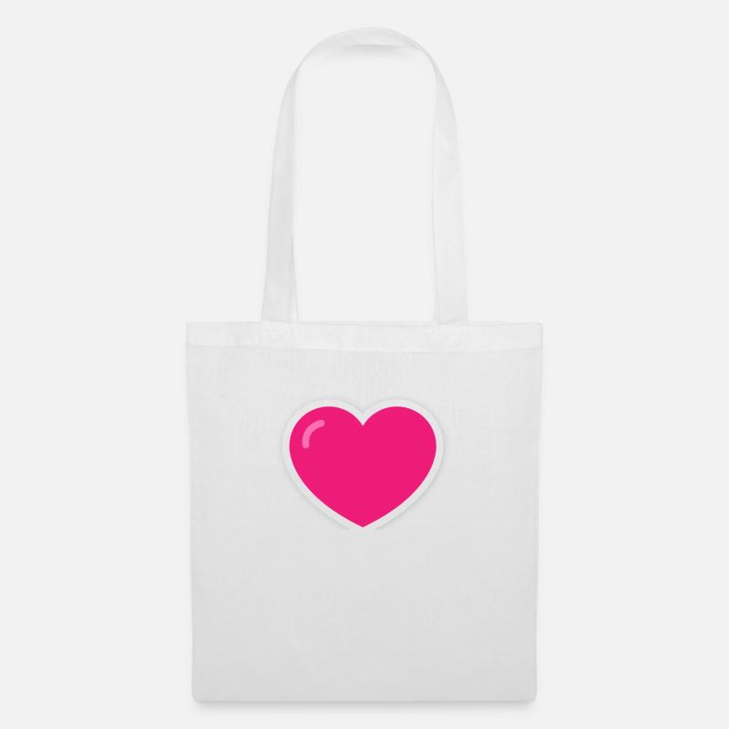heart - Tote Bag - white