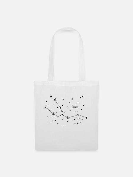 Taurus / Taurus zodiac sign, sky, space - Tote Bag - white