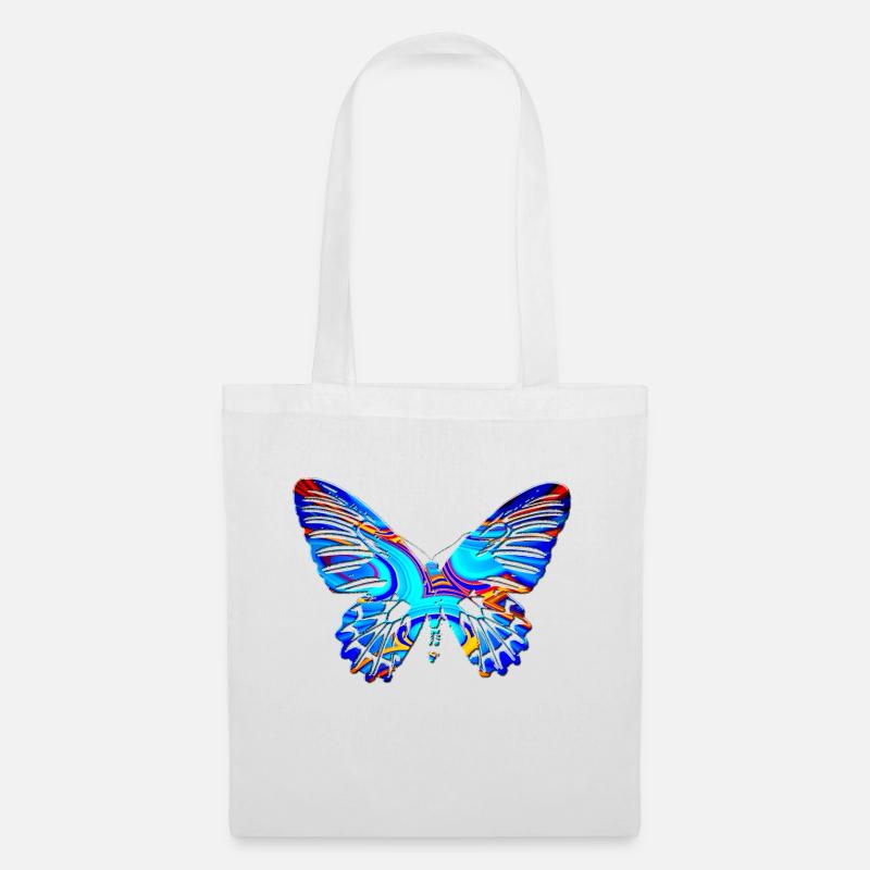 Schmetterling Nr. 1 - Design B - Stoffbeutel - Weiß