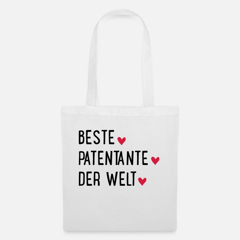 Beste Patentante der Welt - Stoffbeutel - Weiß