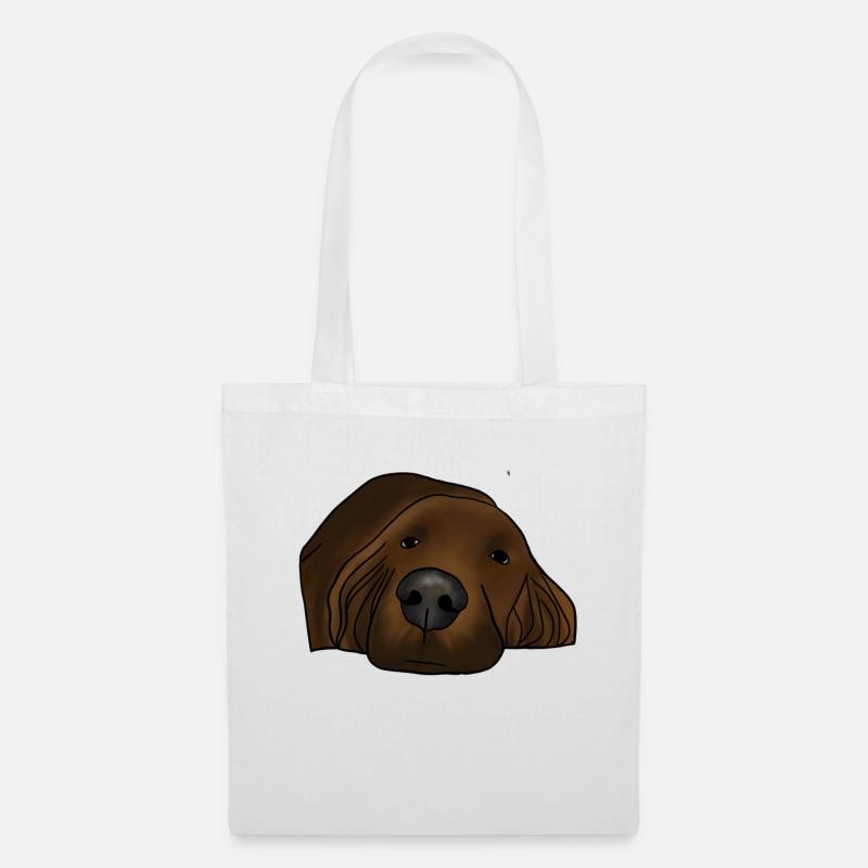 Irish setter - Stoffbeutel - Weiß