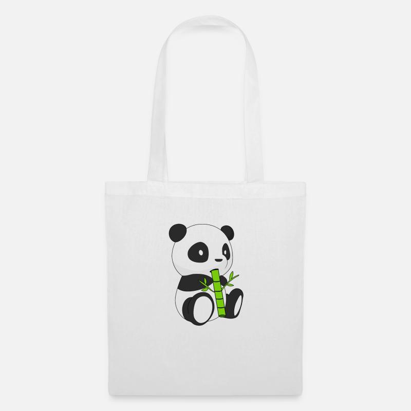 Panda that eats bamboo - Tote Bag - white