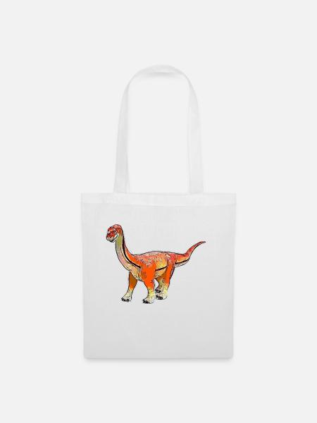 Brachiosaurus Comic - Stoffbeutel - Weiß