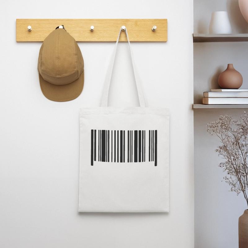 Barcode without text blank code barcode template Tote Bag