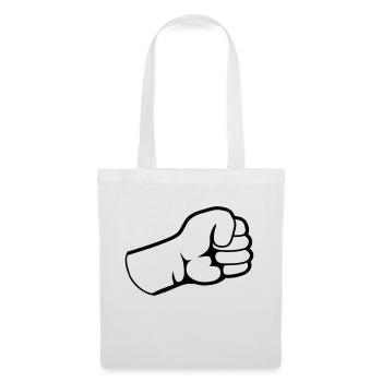 Design Poings ensoutenés - Sac en tissu - blanc - Devant