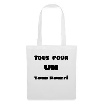 tous pour un tous pourri - Sac en tissu - blanc - Devant